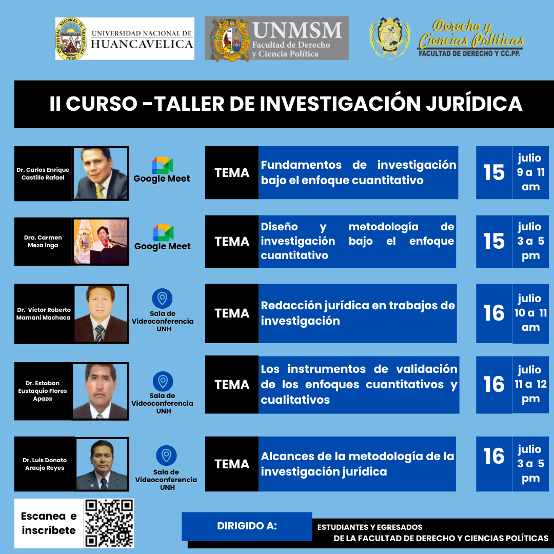 II CURSO-TALLER DE FOMENTO A LA INVESTIGACIÓN JURÍDICA