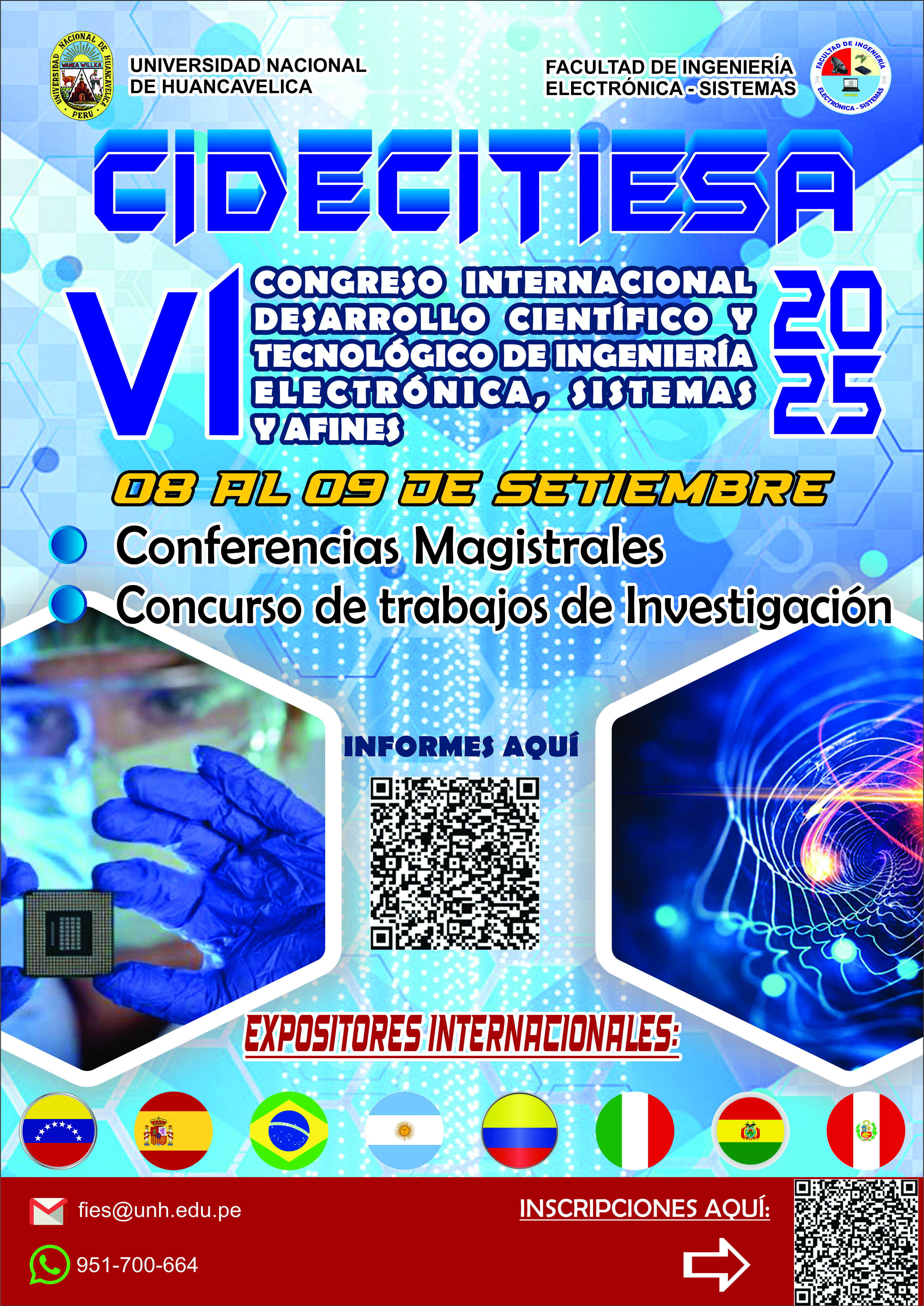 “VI CONGRESO INTERNACIONAL DESARROLLO CIENTÍFICO Y TECNOLÓGICO DE INGENIERÍA ELECTRÓNICA, SISTEMAS Y AFINES– CIDECITIESA DE LA FACULTAD DE INGENIERÍA ELECTRÓNICA-SISTEMAS”